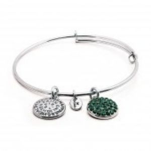 Chrysalis Emerald Crystal Expandable Bangle